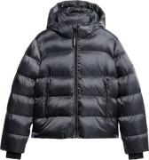 Superdry Hooded Luxe Sports Puffer Kvinde Ebony Sheen Dunjakker Str S ...