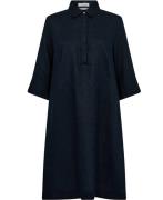 Christian Berg Linen Dress Kvinde Dark Blue Korte Kjoler Str 36/ S - h...