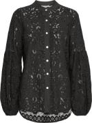 Sorbet Sbceleste Lace Shirt Kvinde Jet Black Langærmede Skjorter Str L...