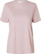 Selected Femme Slfmyessential SS Oneck TEE Noos Kvinde Bleached Mauve ...