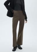 MANGO Midrise Flare Trousers Kvinde Medium Brown Flare Bukser Str 42 -...