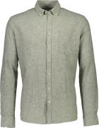 Lindbergh Cotton/linen Shirt L/S Mand Grøn Langærmede Skjorter Str L -...