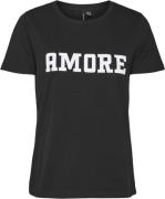 Vero Moda Vmjessy Francis SS TOP BOX JRS GA Kvinde Black/amore Kortærm...