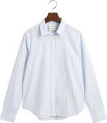 Gant REG Classic Poplin Striped Shirt Kvinde Light Blue Langærmede Blu...