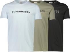 Lindbergh 3 Pack CPH tee S/S Mand Multi Kortærmede T-shirts Relaxed Fi...