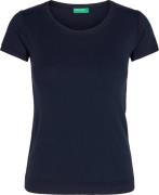 United Colors of Benetton Sweater Kvinde Navy Kortærmet Strik Str L - ...