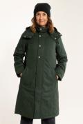 Danefæ Danemargrethe Winter Coat Kvinde Dark Army Parkaer Str L - Poly...