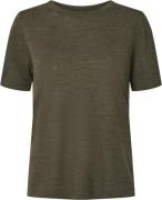 Sand Fellini T-shirt Kvinde Dark Olive Green Kortærmet Strik Str L - h...