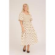 A-VIEW Cheri dot Dress Kvinde Sand/brown Maxi Kjoler Str 40 - hos Maga...