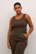 Kaffe Curve Kccarina Tank Top Kvinde Major Brown Tanktoppe Str L - hos...