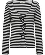 Magasin Milla 18G Kvinde Black / Star White Stripe Cardigans Str L Bom...