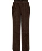 Magasin Esi 3 LWG 100% Suede Pants Kvinde Coffee Bean Læderbukser Str ...