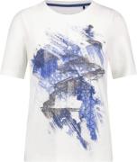 Gerry Weber Tshirt 1/2 Sleeve Kvinde Off White/blue Placem.Foil Kortær...