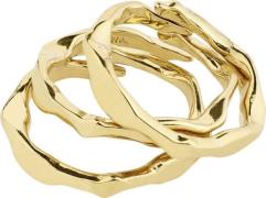 Pilgrim Wyatt Rings, 3in-1 set, Gold-plated one size - Ringe hos Magas...