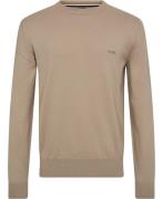 BOSS Pacasl Mand Light Beige Sweaters Str L - hos Magasin