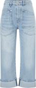 MAC Jeans Baggy Kvinde Light Blue Net Washed Straight Jeans Str 42 - h...