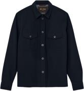 Mos Mosh Gallery Mmgbirk Traver Overshirt Mand Navy Overshirts Slim Fi...