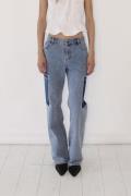 Designers Remix Miles Contrast Jeans Kvinde Blå Straight Jeans Str 29 ...