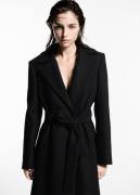 MANGO Manteco Wool Coat With Detachable f Kvinde Black Overgangsjakker...