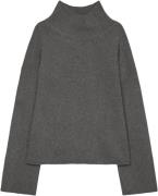 Marc O’Polo Pullover, Longsleeve, Standup Coll Kvinde Deep Grey Melang...