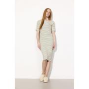 HUNKØN Indie Dress Kvinde Rainbow Striped Midi Kjoler Str L - hos Maga...