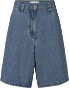 Rabens Saloner Denim Wide Shorts Raha Kvinde Washed Indigo Denim Short...