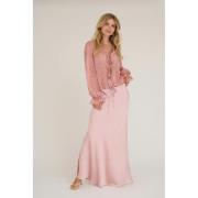 A-VIEW Flounce Blouse Kvinde Old Rose Langærmede Bluser Str 38 - hos M...