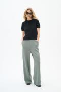 InWear Gincetteiw Pant Kvinde Agave Green Bukser Med Brede Ben Relaxed...