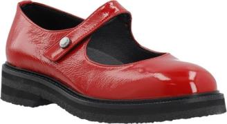 Cashott Casbetty Mary Jane Patent Leather Kvinde Dark Red Loafers Str ...