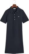 Gant Shield SS Pique Polo Dress Kvinde Evening Blue Korte Kjoler Str S...