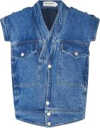 Lollys Laundry Samll Vest SL Kvinde Blue Veste Str L - Denim hos Magas...