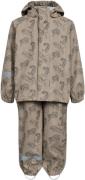 Sofie Schnoor Rain Suit Str 8 år / 128 cm - Taupe Regntøj Polyester ho...