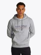 Tommy Hilfiger Hilfiger Center Stack Hoody Mand Light Grey Hoodies Str...