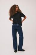 Magasin Cleo M124 High Kvinde Medium Blue Jeans Str L Bomuld