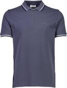 Lindbergh Polo Shirt w. zip Neck Mand Ink Blue Kortærmede Poloer Str L...