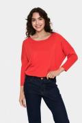 Saint Tropez A2561, Milasz Rneck Pullover Kvinde Flame Scarlet Sweater...