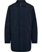 Lyle & Scott Tonal Eagle Midlength Car Coat Mand Z271 Dark Navy Overga...