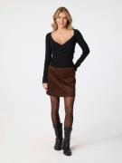 Neo Noir Hemie Imitated Suede Skirt Kvinde Brown Nederdele Str 40 - ho...