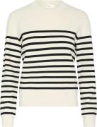 InWear Wallisiw Oneck Pullover Kvinde Black Stripe Sweaters Classic Fi...