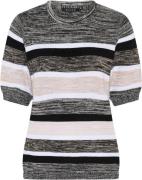 Micha Jumper S/S_ Summer Melange Kni Kvinde Oat/black Sweaters Str S -...