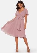 Goddiva Flutter Chiffon Dress Lavender XL (UK16)