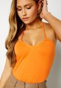 BUBBLEROOM Noor halterneck top Orange XS