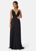 Goddiva Multi Tie Maxi Dress Black XS (UK8)