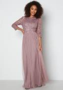 AngelEye Sequin Bodice Maxi Dress Lavender L (UK14)