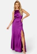 Bubbleroom Occasion Laylani Satin Gown Dark purple 46