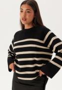 Object Collectors Item Ester LS Knit Top Black Stripes:Sandsh L