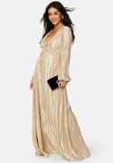 Bubbleroom Occasion Mae Pleated Gown Champagne 36