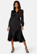 Object Collectors Item Sateen Wrap Dress Black 38