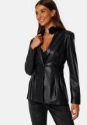 BUBBLEROOM Sebrina PU blazer Black L