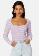 BUBBLEROOM Selda ls striped top Blue / Pink / Striped XS